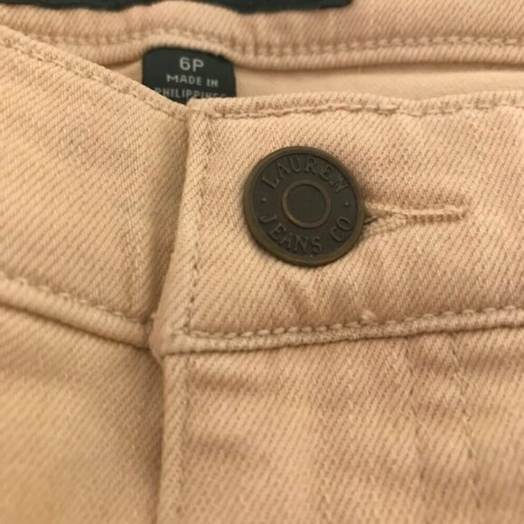 LRL Lauren Jeans Co. Women's Classic Ankle Jeans Beige Size 6 Petite - Picture 5 of 10